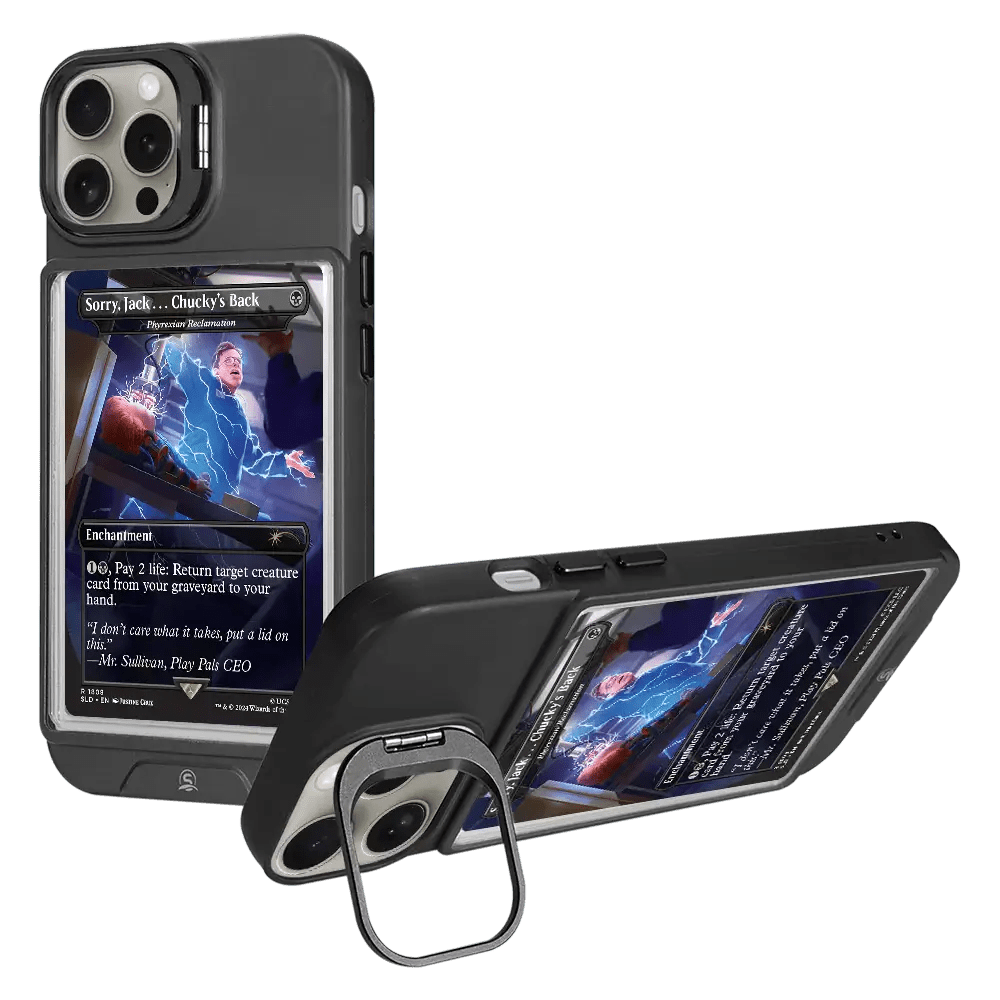 Close-up of an iPhone 14 Pro Max case showcasing its protective build and sleek finish.